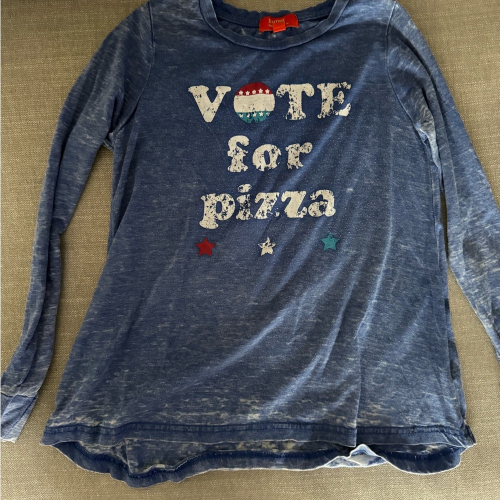 BUTTER Blue Kids Long Sleeve Shirt Size M
